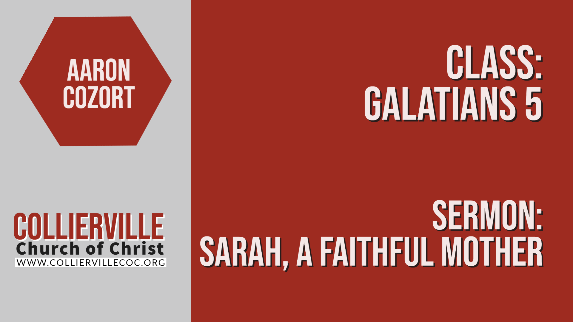 Featured image for “05-08-2022 – Live Stream – Sarah, A Faithful Mother – (AM Sermon)”