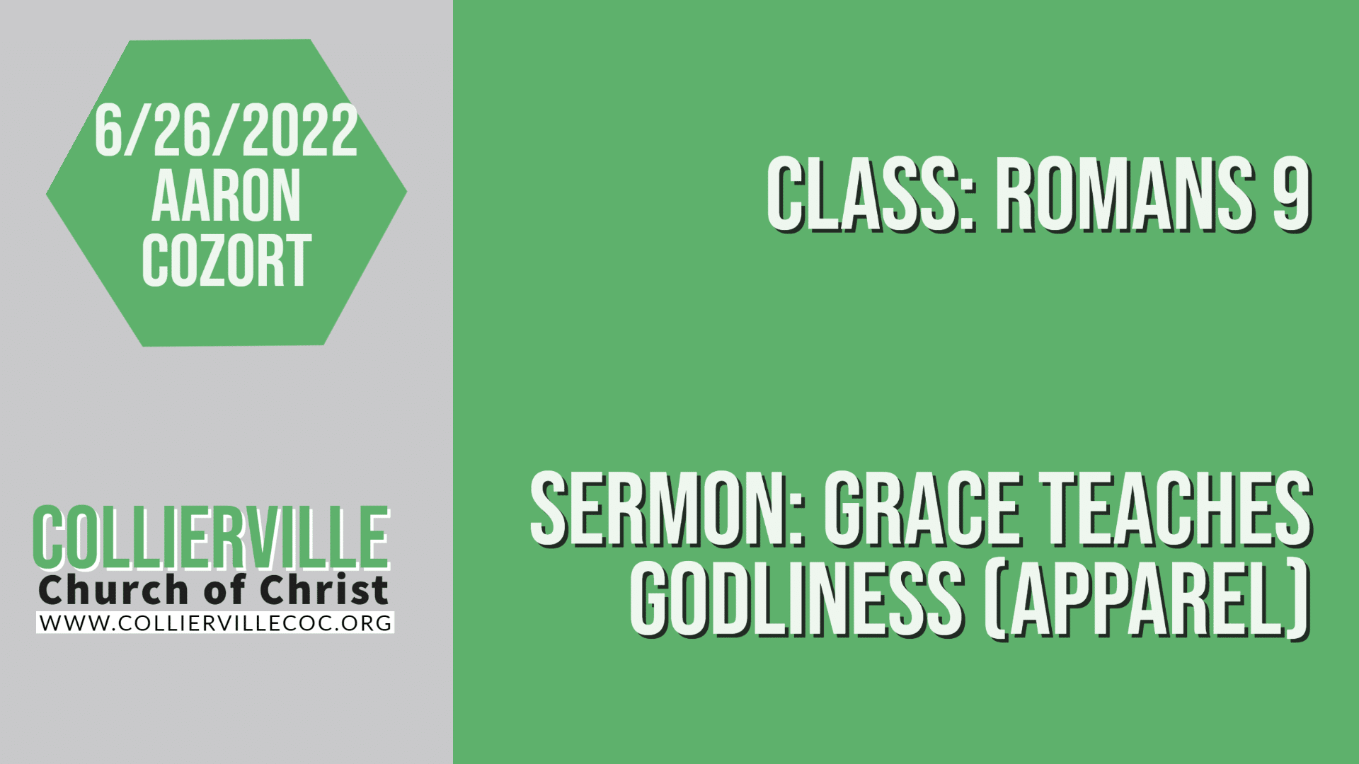 Featured image for “06-26-2022 – Live Stream – Grace Teaches Godliness (Apparel) – (AM Sermon)”