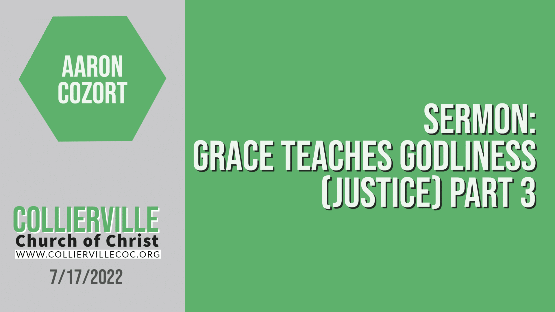 Featured image for “07-17-2022 – Live Stream – Grace Teaches Godliness – Justice (Part 3) (PM Sermon)”