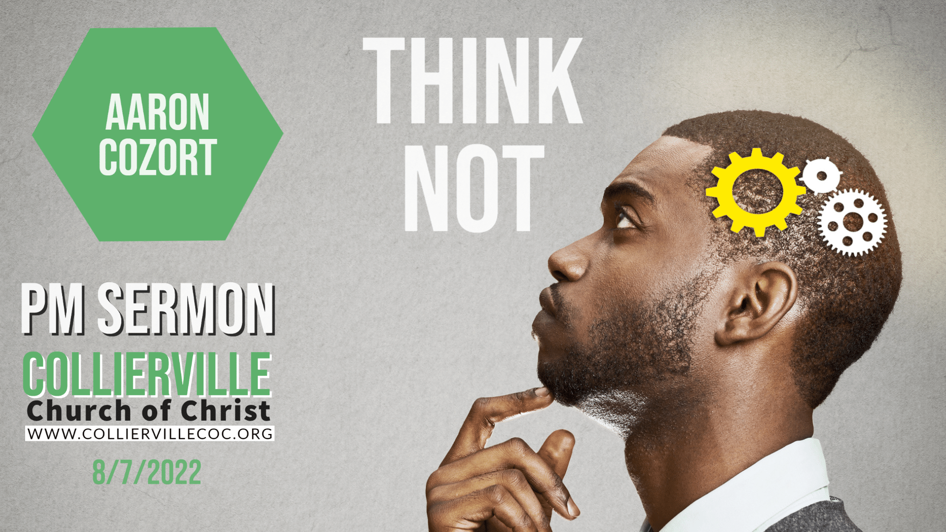Featured image for “08-07-2022 – Live Stream – Think Not – (PM Sermon)”