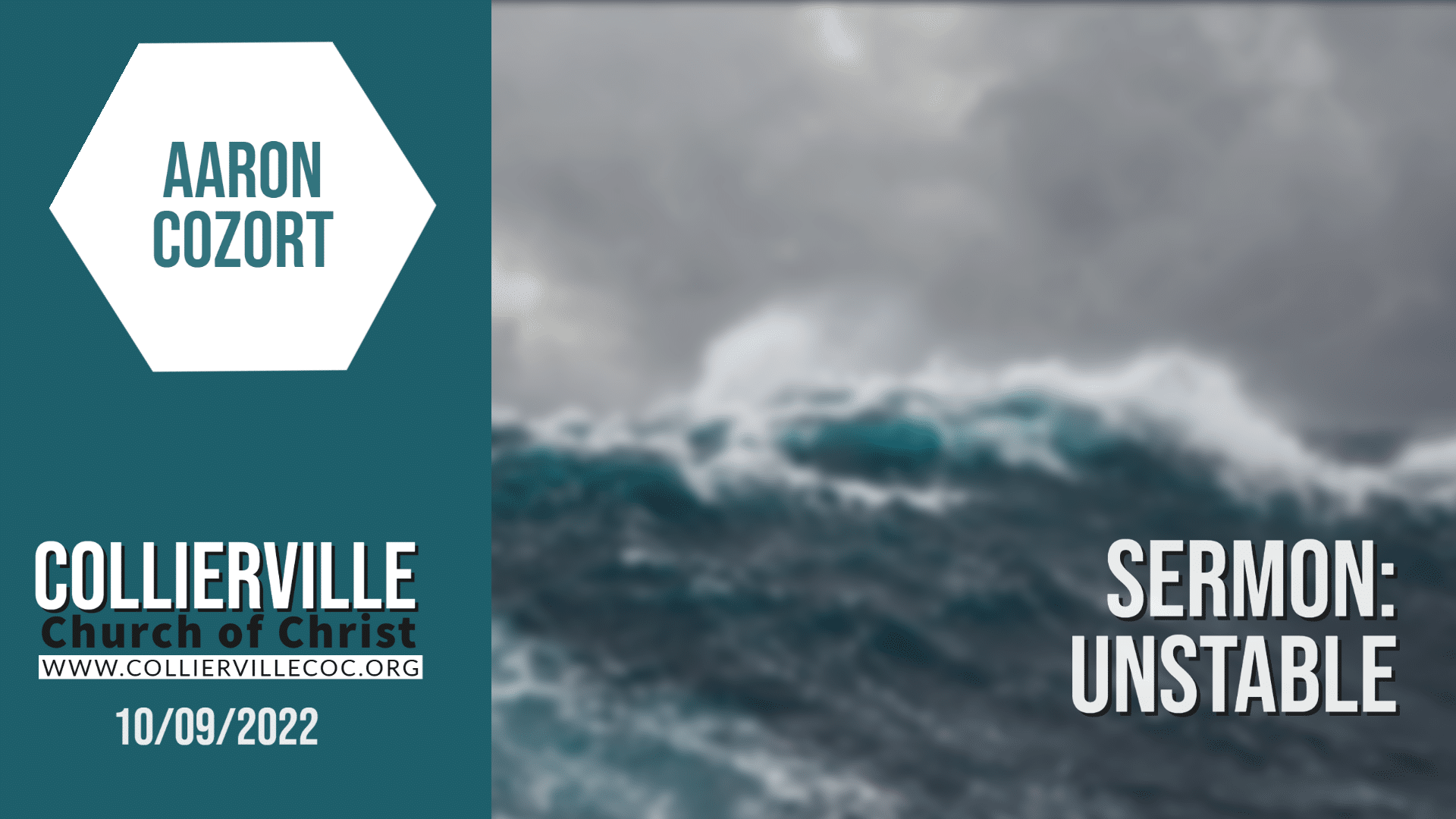 Featured image for “10-09-2022 – Live Stream – Unstable (PM Sermon)”