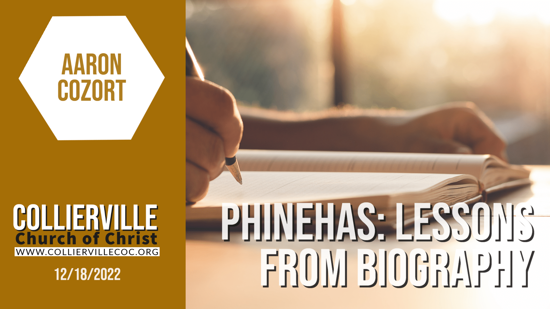 Featured image for “12-18-2022 – Live Stream – Phinehas: Lessons From Biography – (PM Sermon)”
