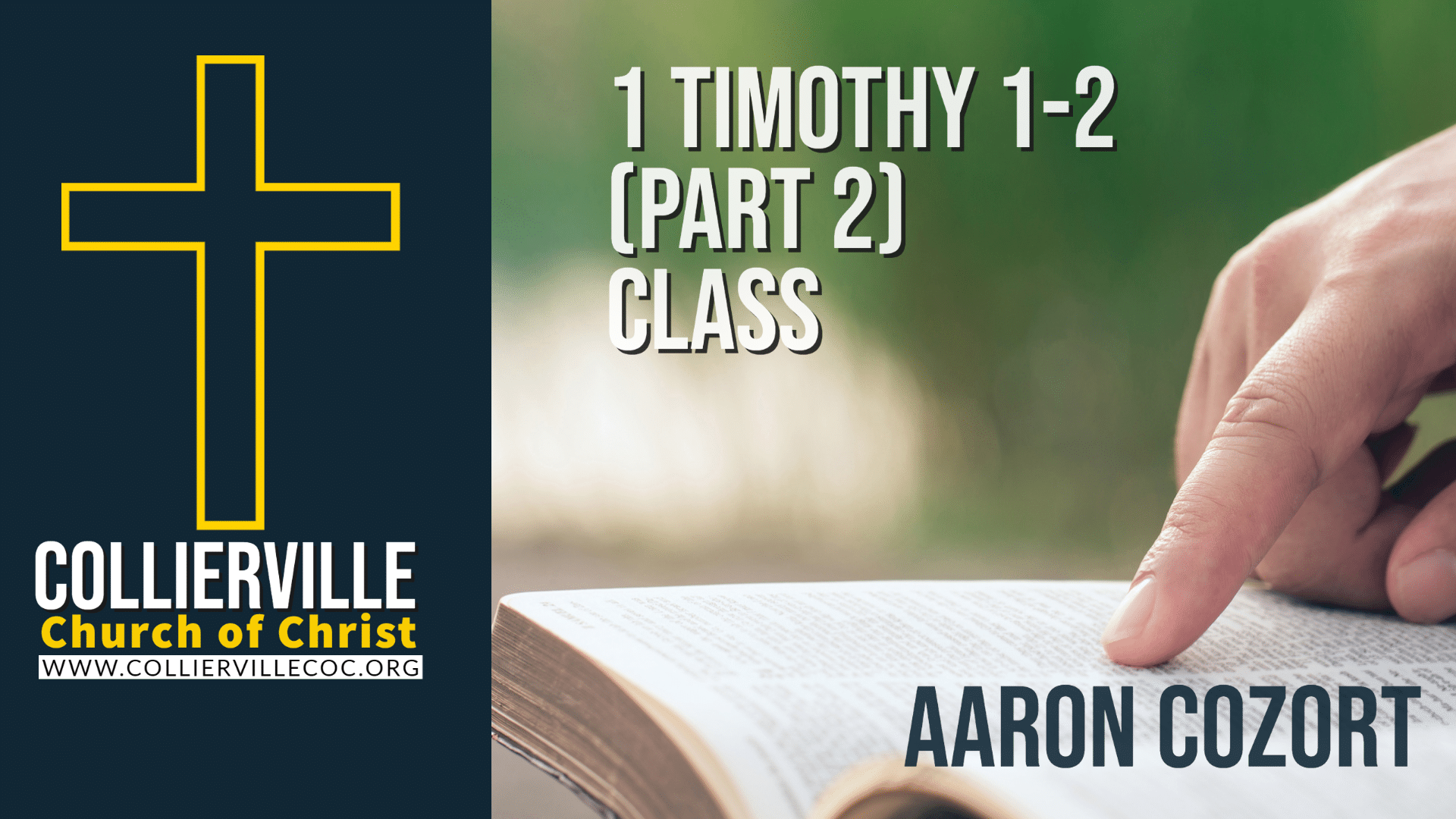 Featured image for “01-22-2023 – Live Stream – 1 Timothy 1-2 (Part 2) – (Wed. Class)”
