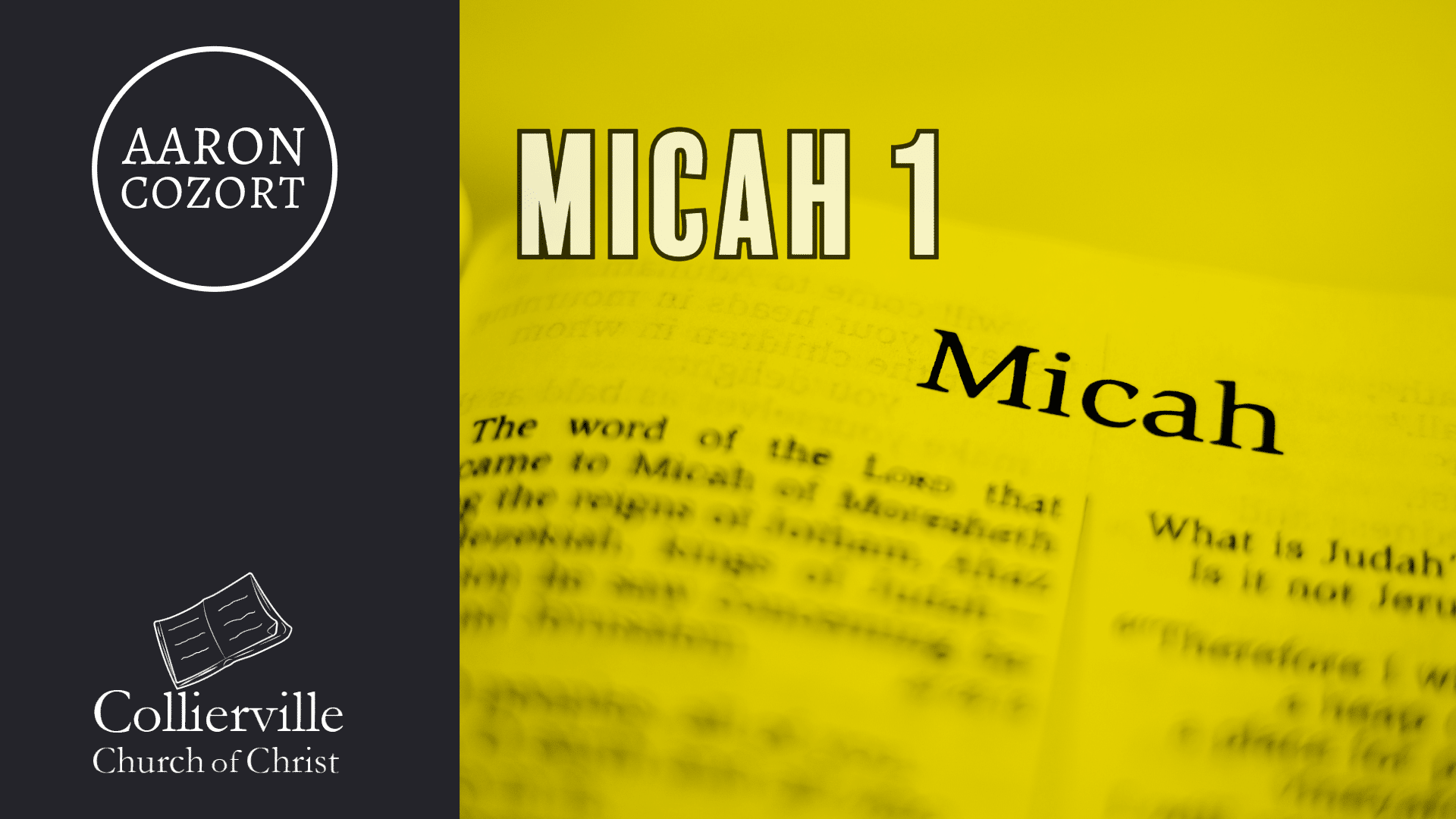 Featured image for “08-30-2023 – Micah 1 – (Wed. Class)”