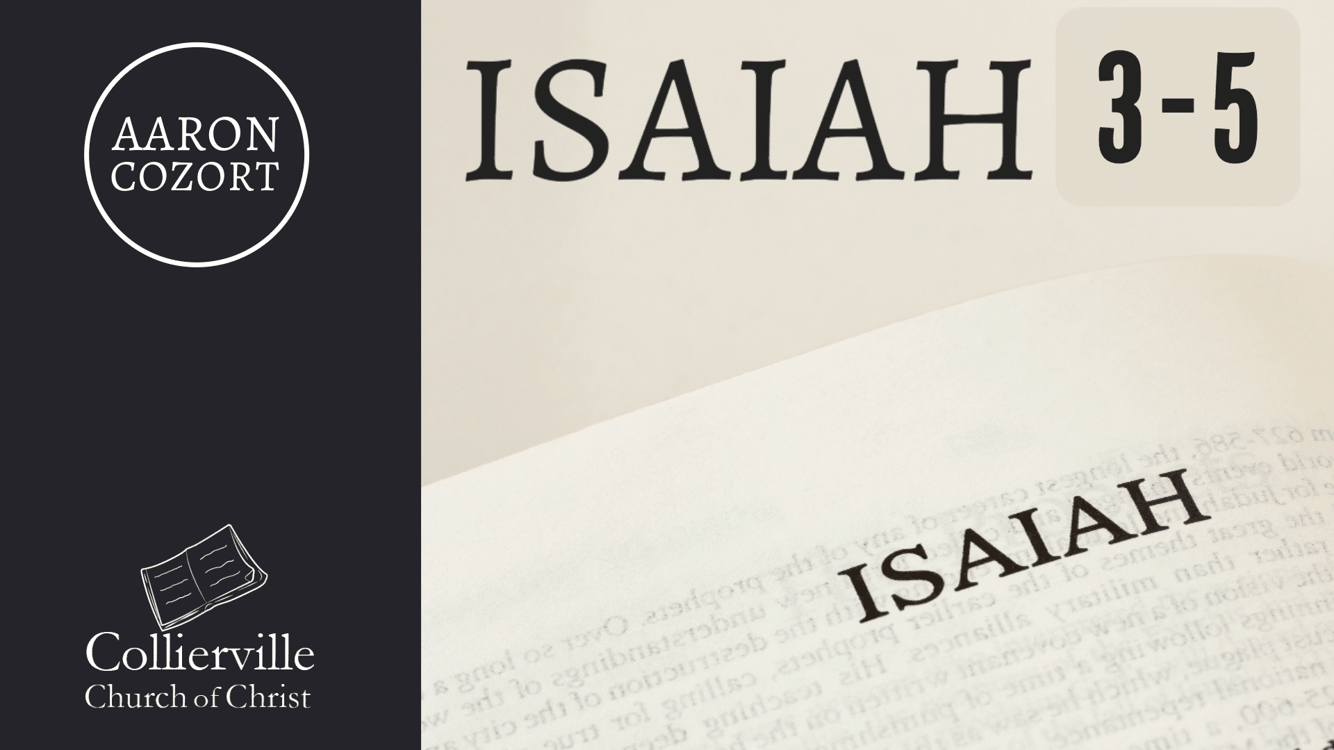 Featured image for “09-20-2023 – Isaiah 3-5 – (Wednesday Class)”