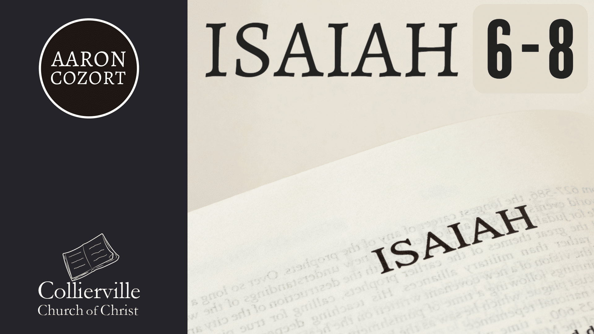 Featured image for “09-27-2023 – Isaiah 6-8 – Wednesday Class”