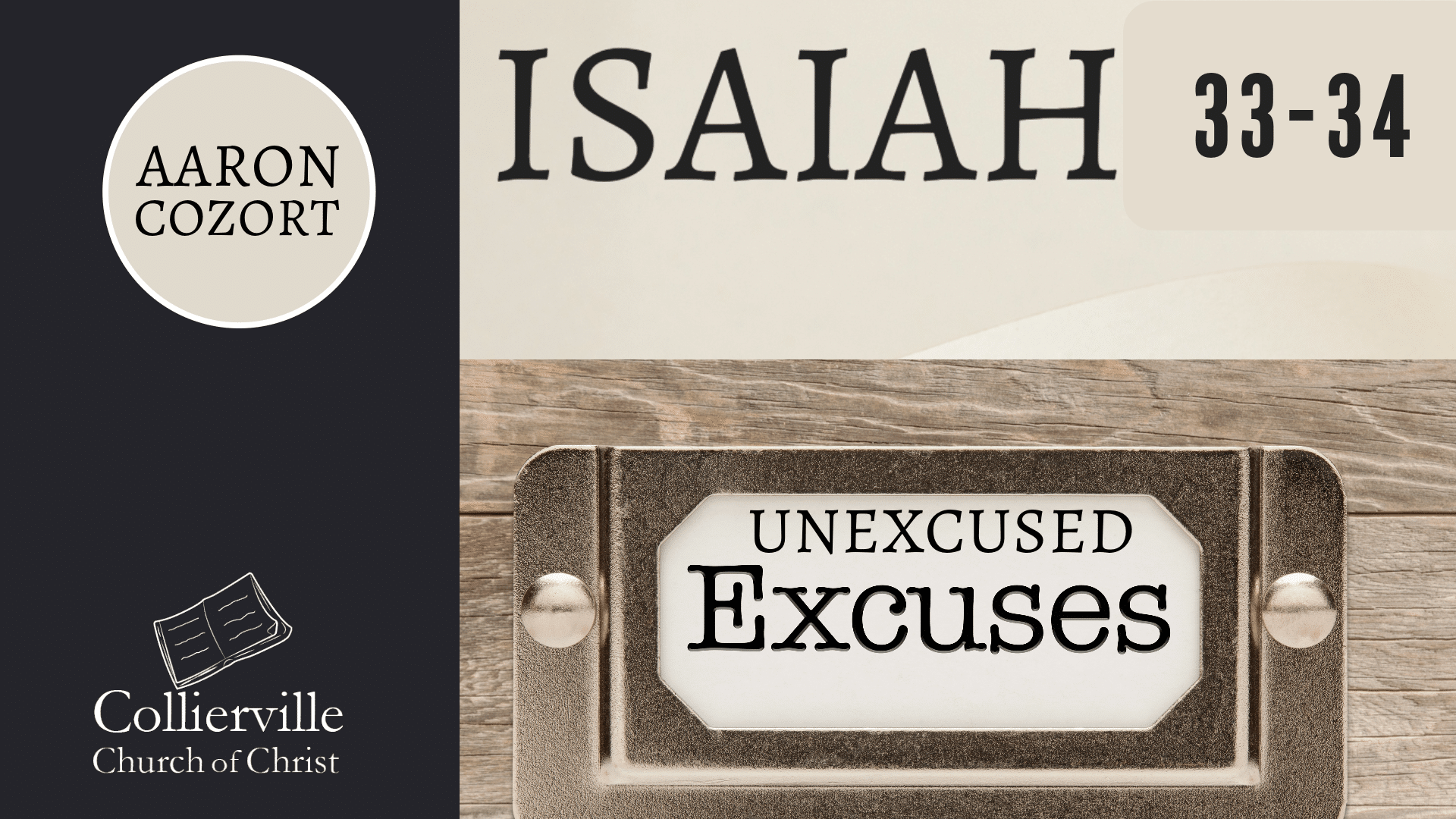Featured image for “12-03-2023 – Unexcused Excuses – (AM Sermon)”