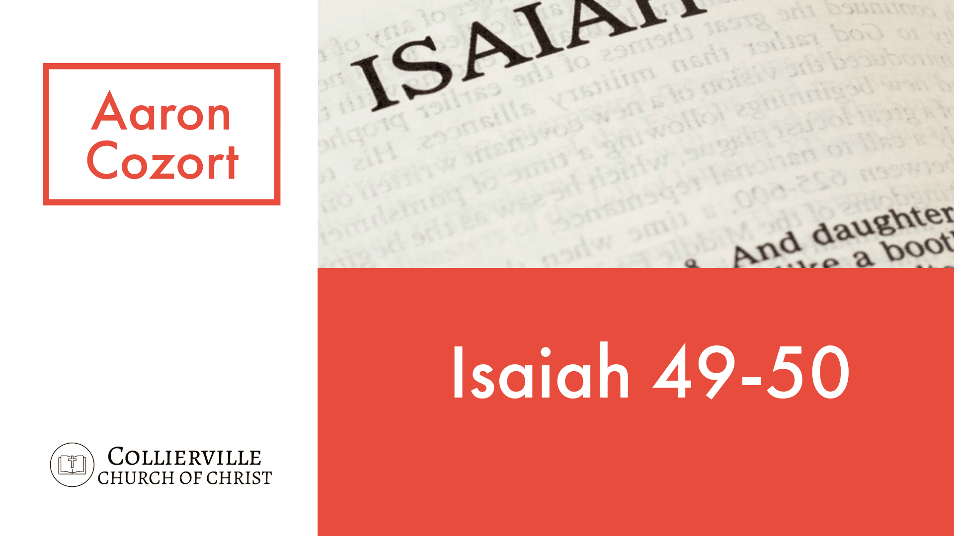 Featured image for “01-31-2024 – Isaiah 49 – (Wednesday Class)”