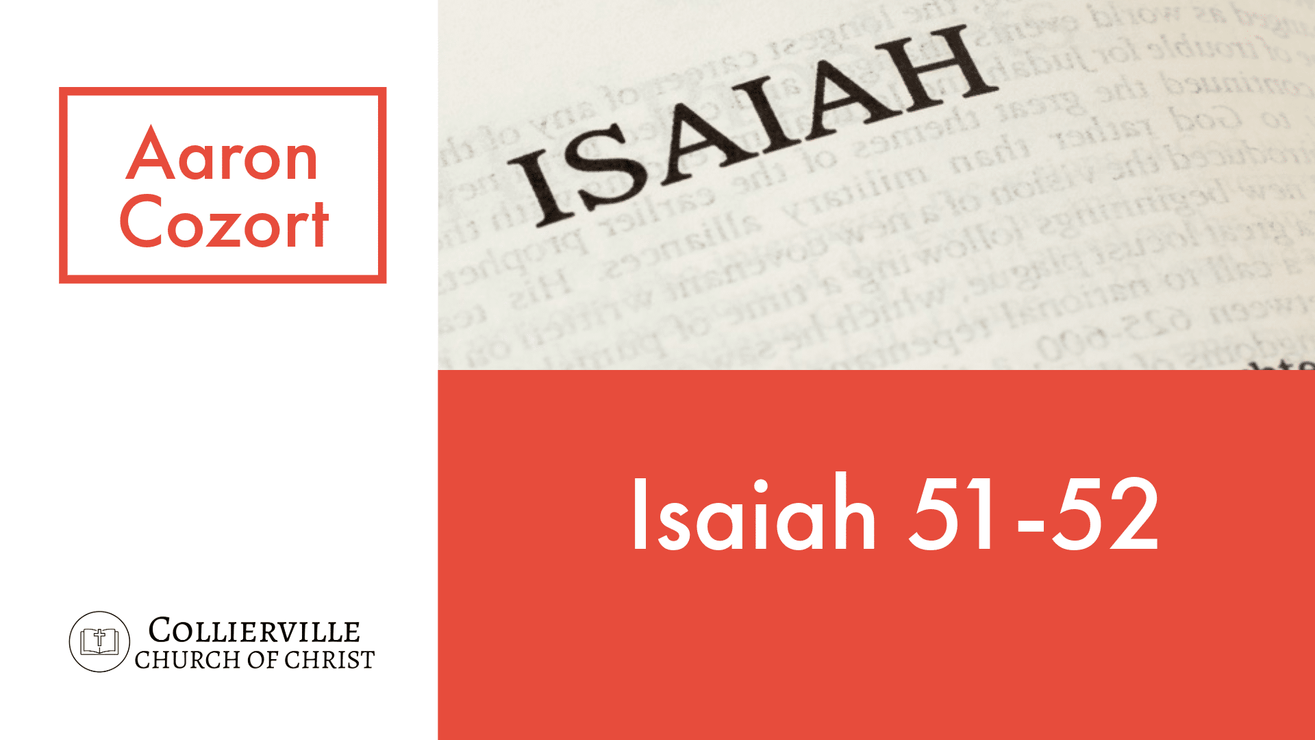 Featured image for “02-07-2024 – Isaiah 51-52 – (Wednesday Class)”