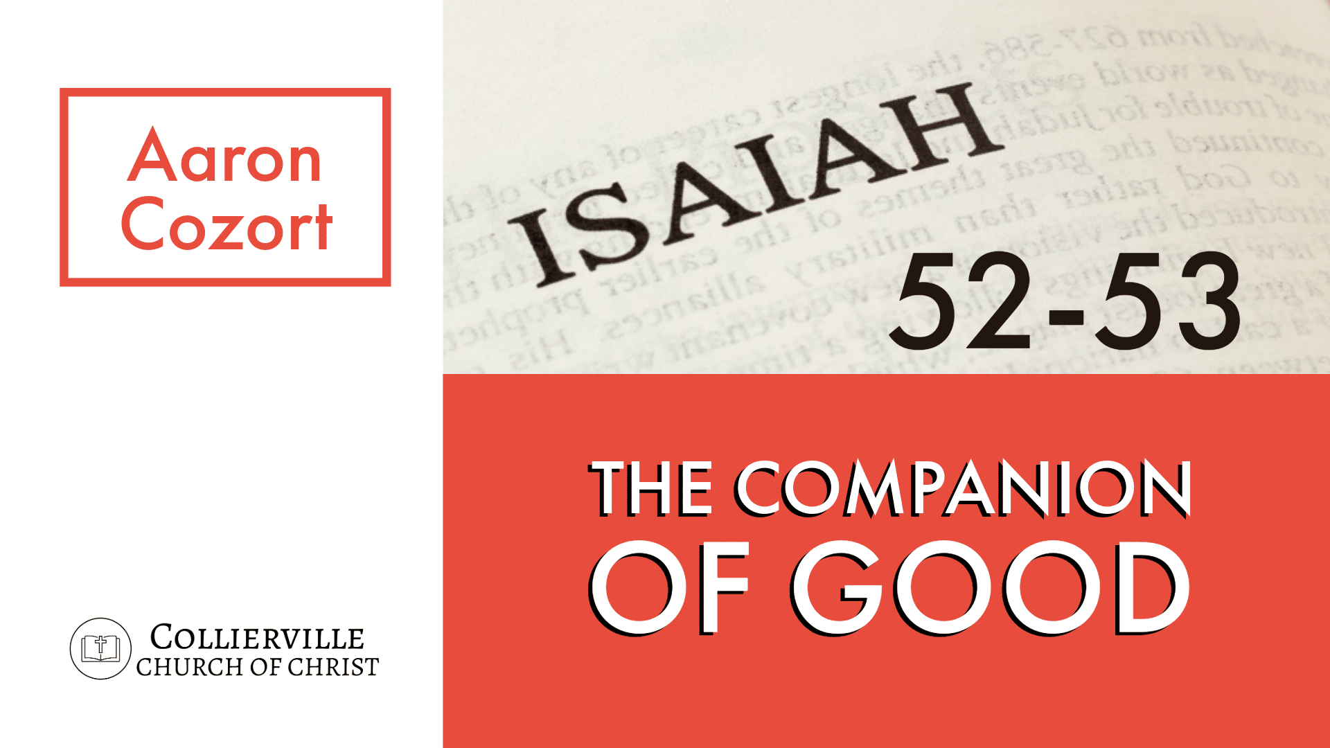 02 11 2024 The Companion Of Good AM Sermon Collierville Church 