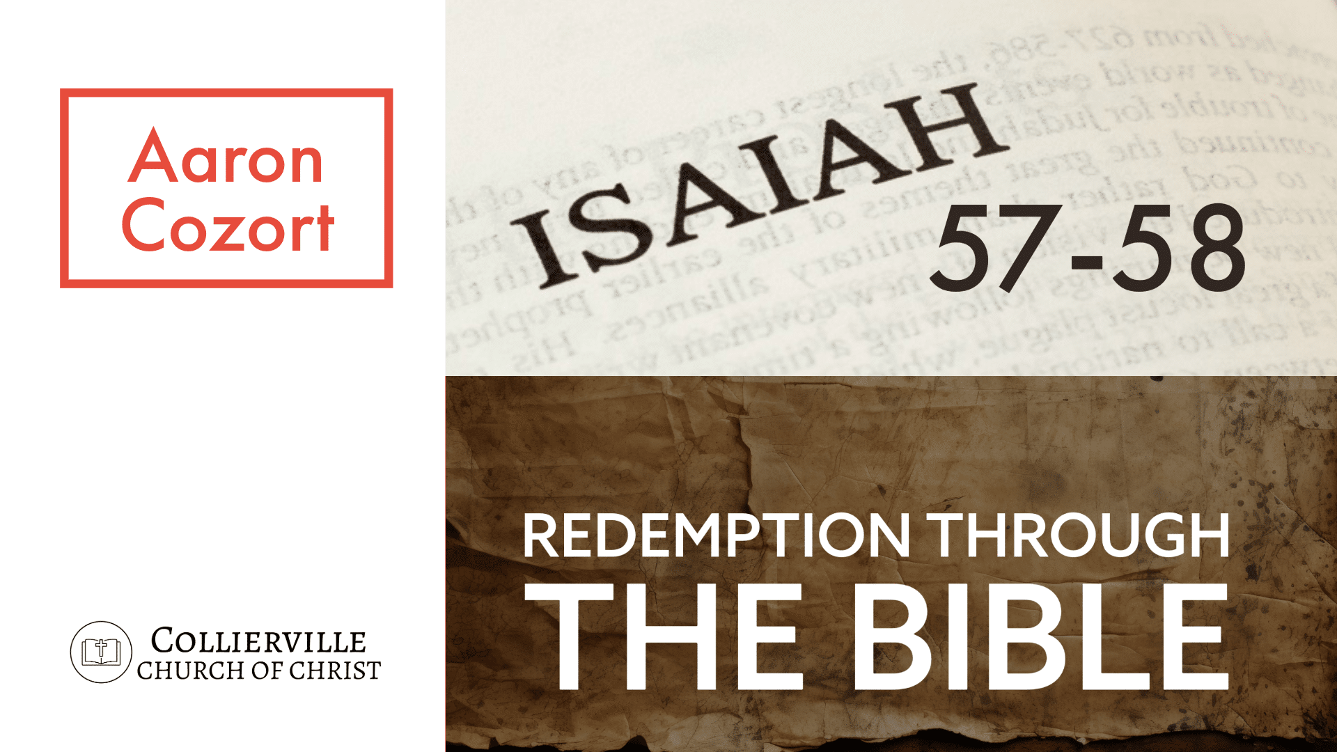 Featured image for “03-17-2024 – Redemption Through The Bible – (AM Sermon)”