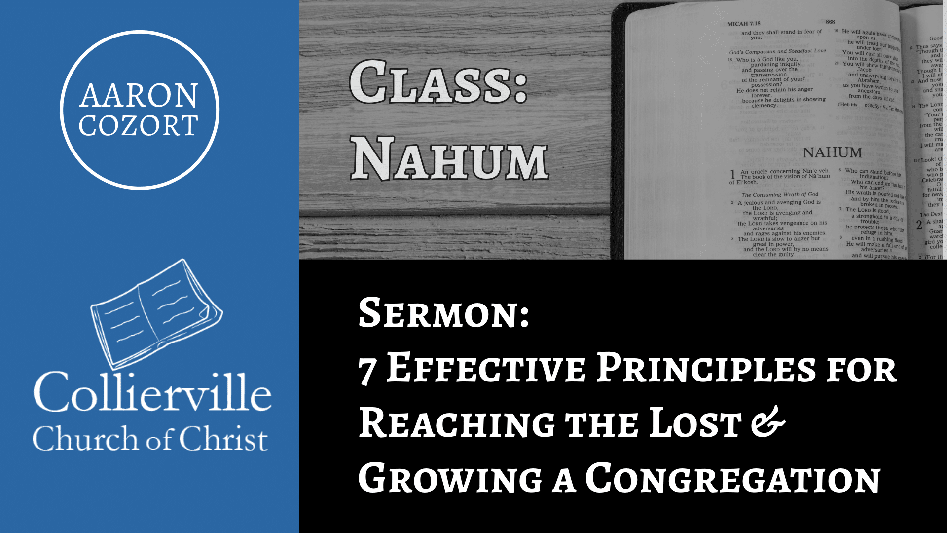 Featured image for “04-28-2024 – 7 Effective Principles for Reaching the Lost & Growing  A Congregation – (AM Sermon)”