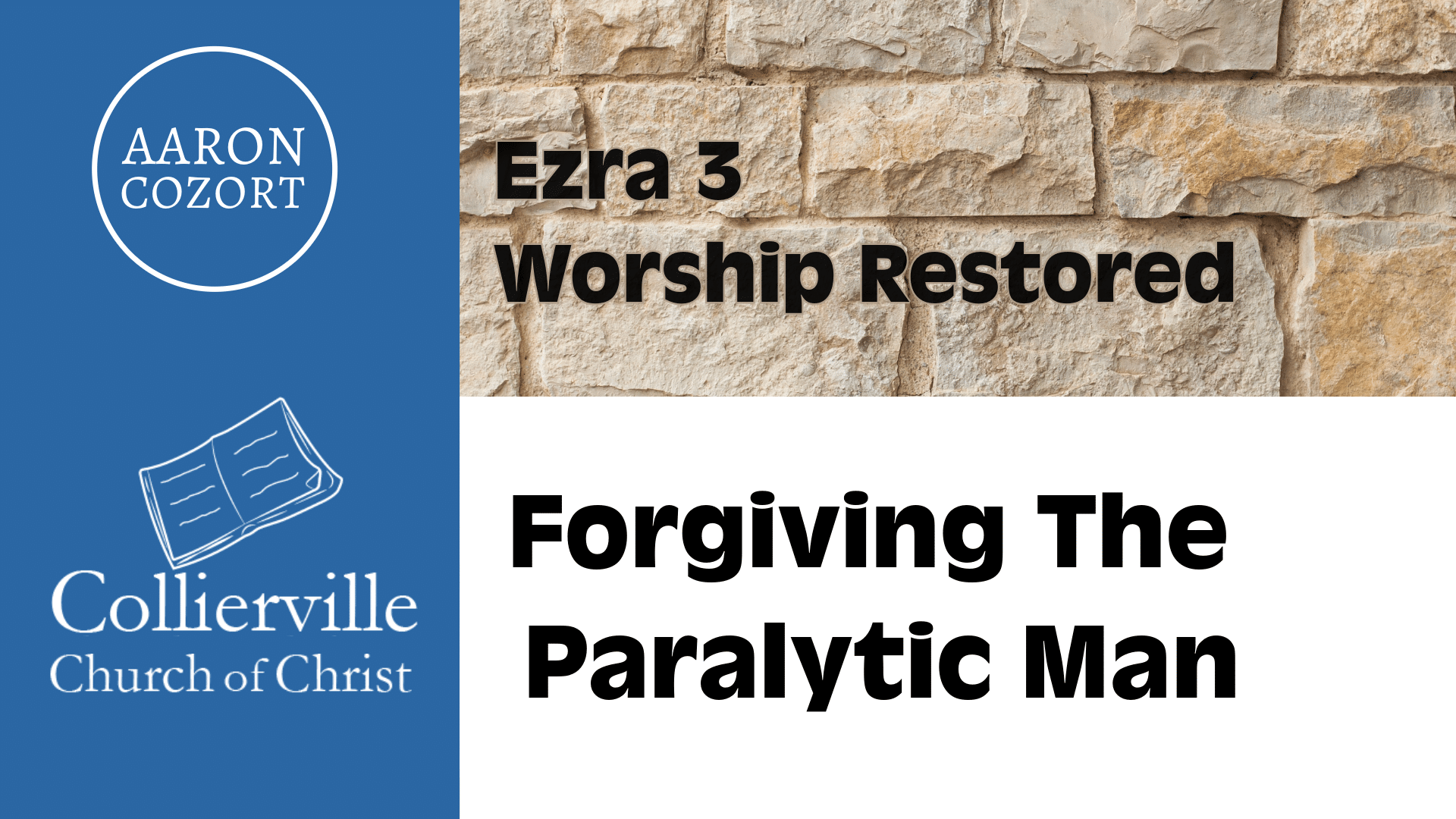 Featured image for “08-04-2024 – Forgiving The Paralytic Man – (AM Sermon)”