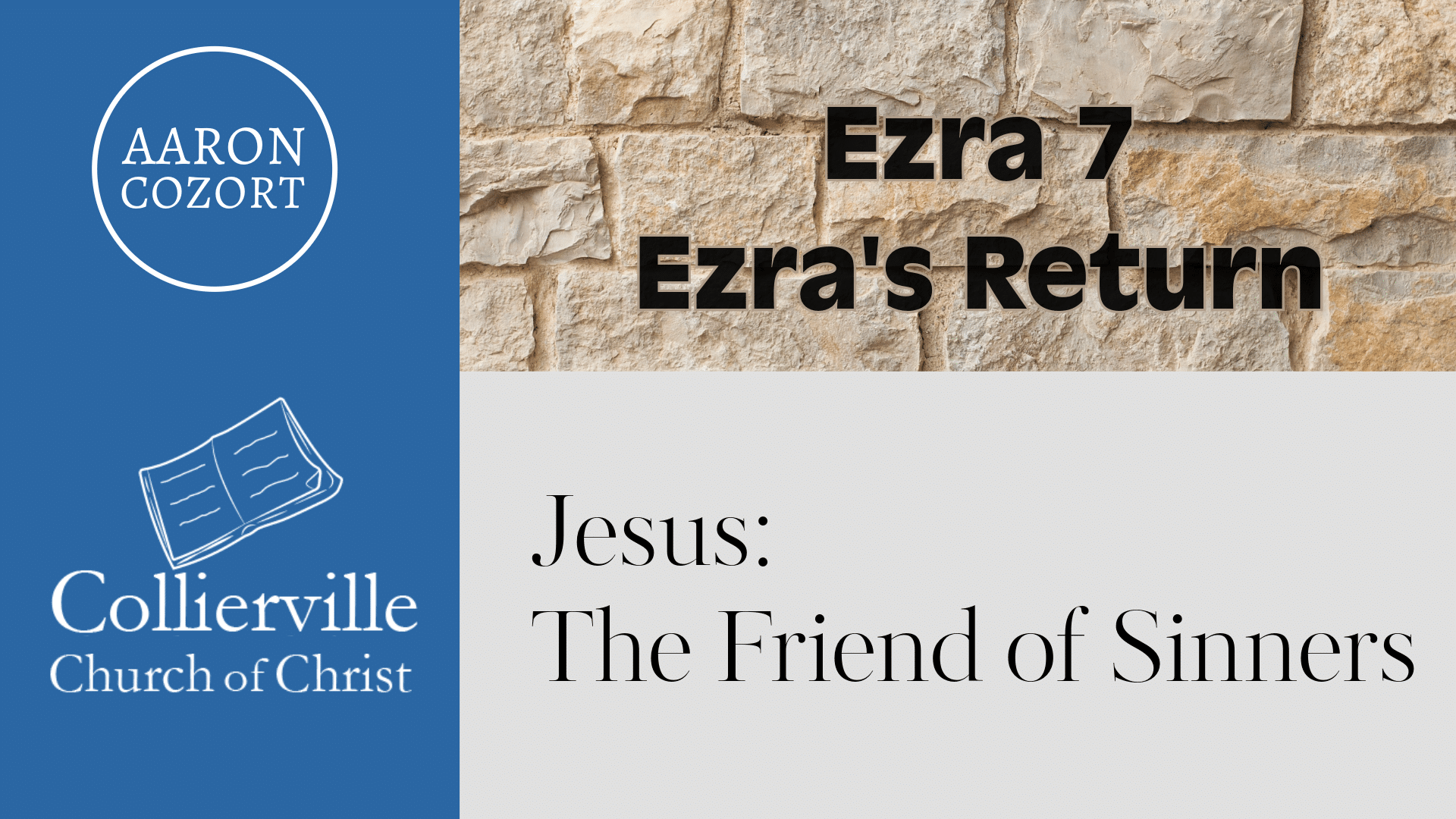 Featured image for “08-18-2024 – Jesus: The Friend of Sinners – (AM Sermon)”